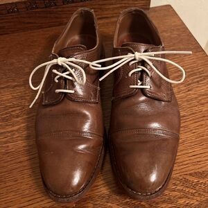 Allen Edmonds Oak Street Oxford Cap Toe Dainite Sole Brown Leather Mens 10 1/2 D